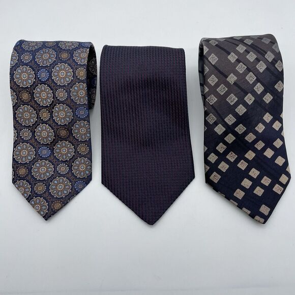 Bruno Piatelli / Neil Bottle / Daniel Silk Neckties Lot of 3 Abstract Iridescent - Picture 3 of 16